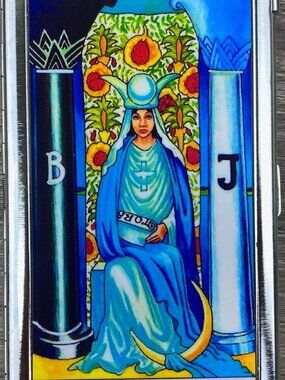 Sharp High Priestess Cigarette Case With Built In Butane Lighter